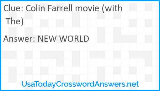 Colin Farrell movie (with The) Answer