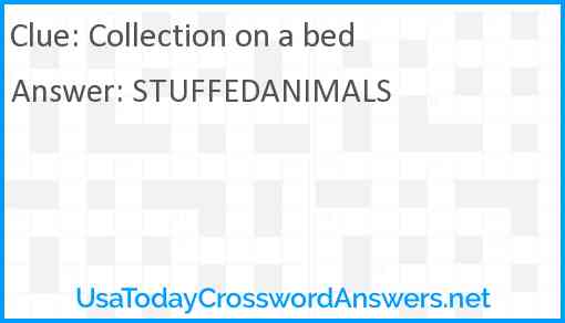 Collection on a bed Answer