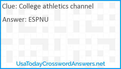 College athletics channel Answer
