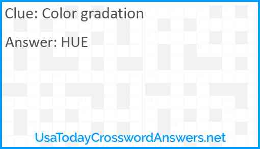 Color gradation Answer