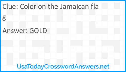 Color on the Jamaican flag Answer