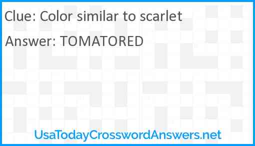Color similar to scarlet Answer