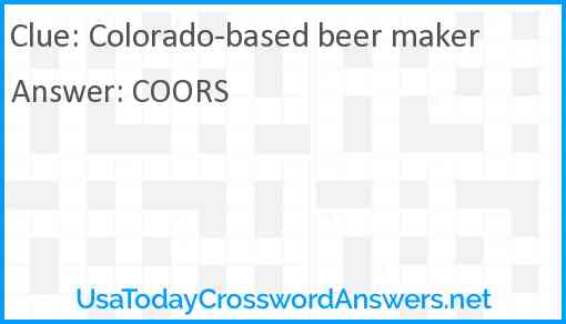 Colorado-based beer maker Answer