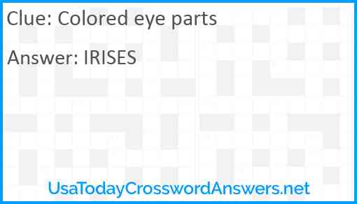Colored eye parts Answer
