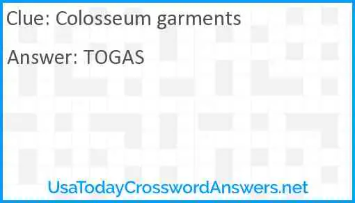 Colosseum garments Answer