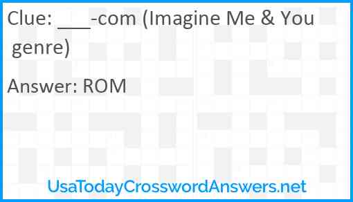 ___-com (Imagine Me & You genre) Answer