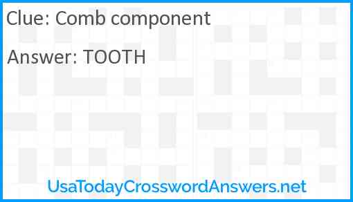 Comb component Answer