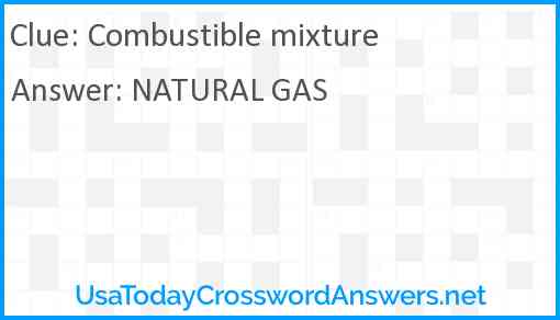 Combustible mixture Answer