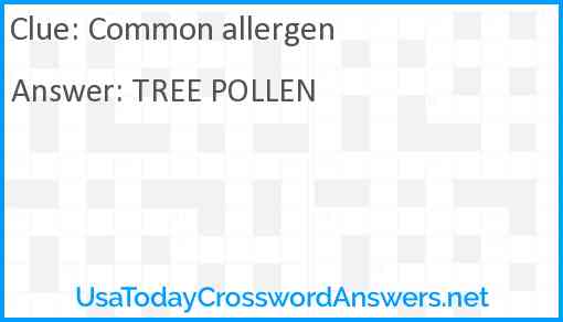 Common allergen Answer