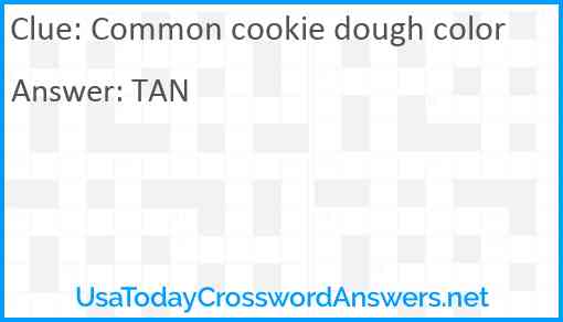 Common cookie dough color Answer