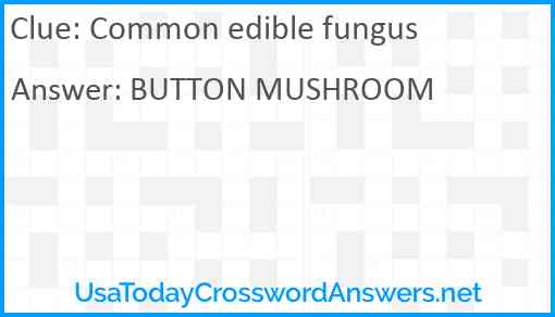 Common edible fungus Answer