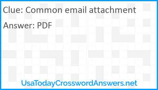 Common email attachment Answer
