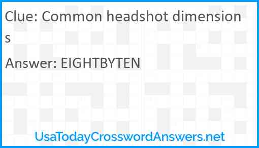 Common headshot dimensions Answer