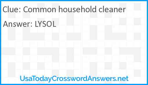Common household cleaner Answer