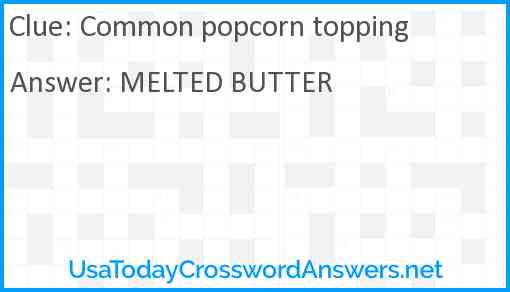 Common popcorn topping Answer