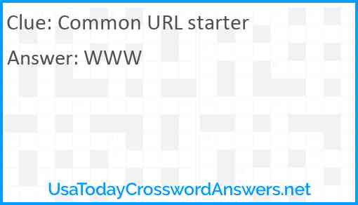 Common URL starter Answer