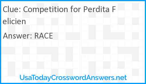 Competition for Perdita Felicien Answer