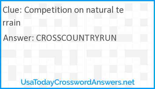 Competition on natural terrain Answer