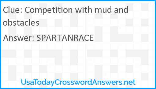 Competition with mud and obstacles Answer