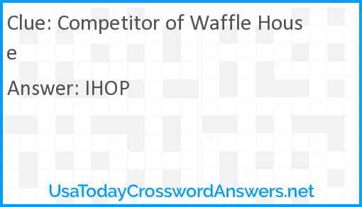 Competitor of Waffle House Answer