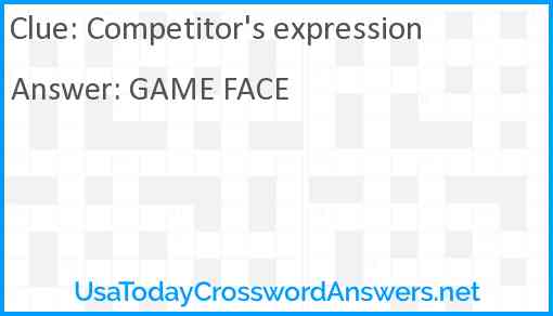 Competitor's expression Answer
