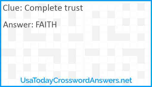 Complete trust Answer