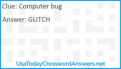 Computer bug Answer
