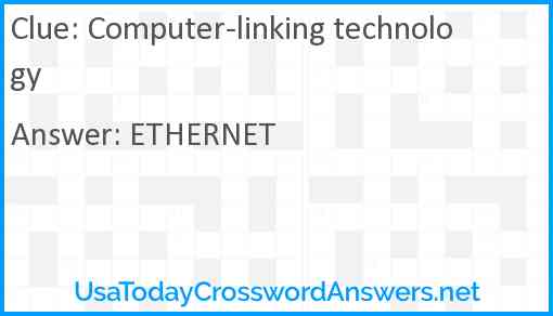 Computer-linking technology Answer