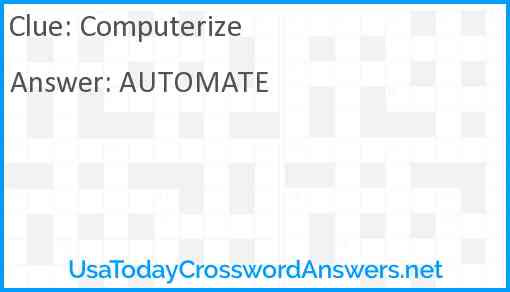 Computerize Answer