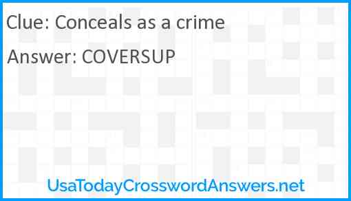 Conceals as a crime Answer