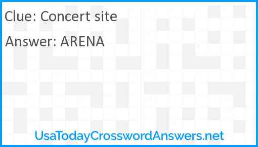 Concert site Answer