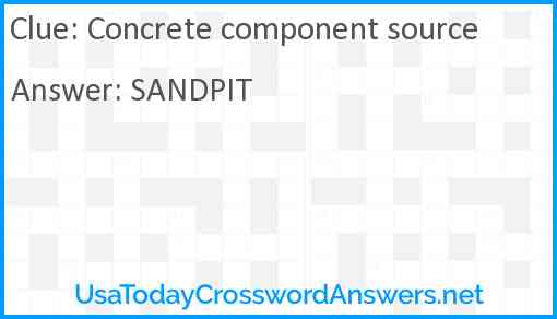 Concrete component source Answer