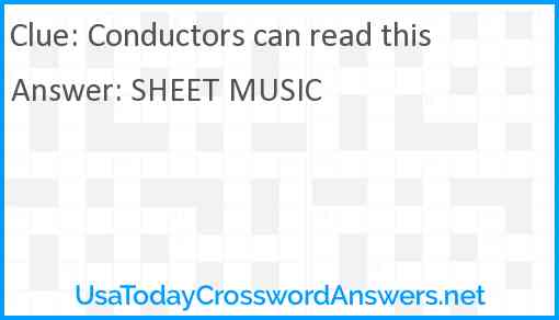 Conductors can read this Answer