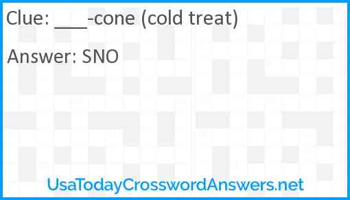 ___-cone (cold treat) Answer