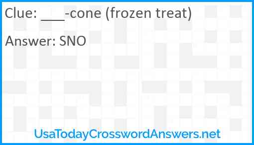 ___-cone (frozen treat) Answer