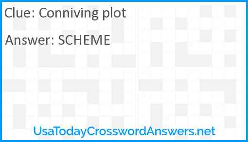Conniving plot Answer