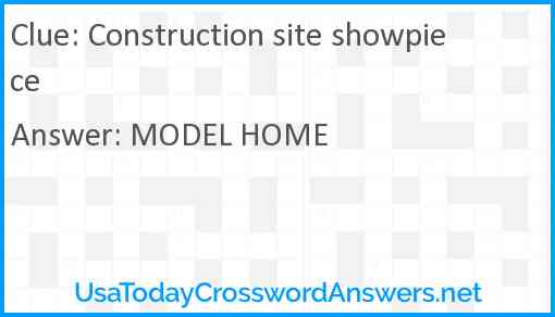 Construction site showpiece Answer