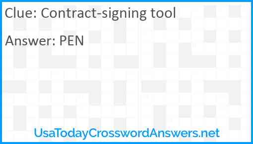 Contract-signing tool Answer