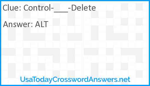 Control-___-Delete Answer