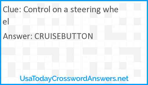 Control on a steering wheel Answer