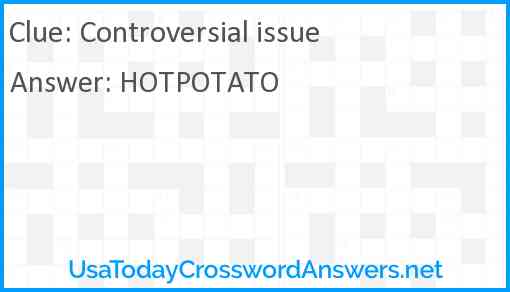 Controversial issue Answer