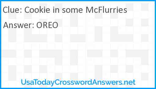 Cookie in some McFlurries Answer