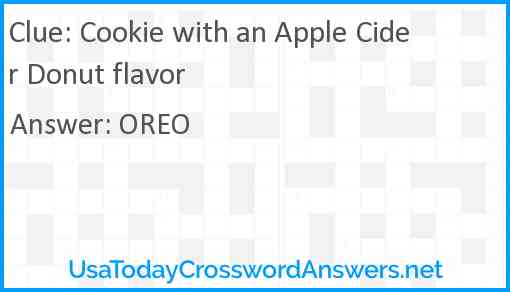 Cookie with an Apple Cider Donut flavor Answer