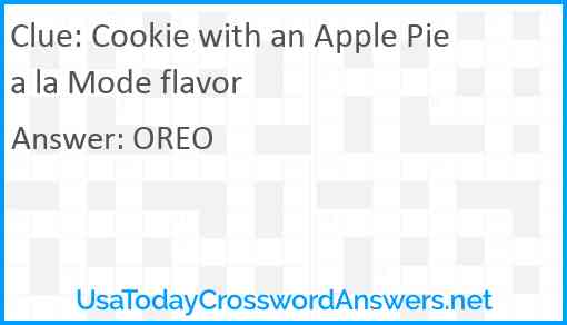 Cookie with an Apple Pie a la Mode flavor Answer