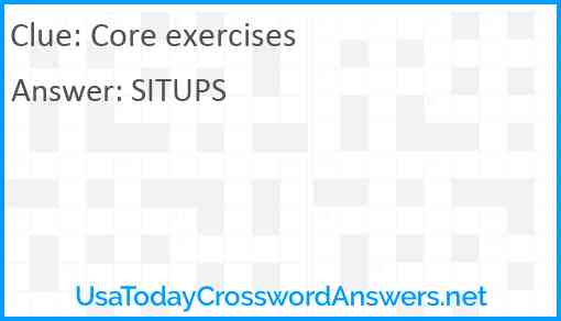 Core exercises Answer