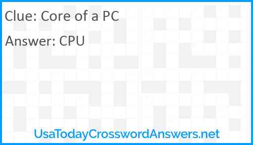 Core of a PC Answer