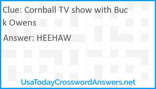 Cornball TV show with Buck Owens Answer