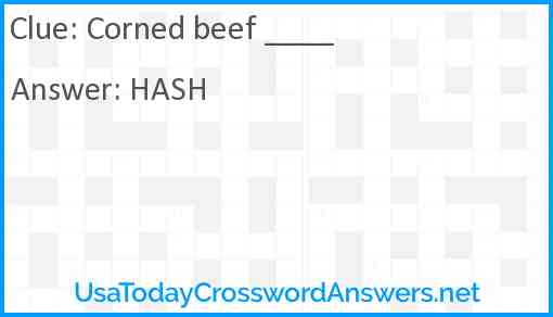 Corned beef ____ Answer