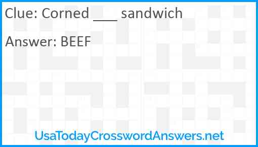 Corned ___ sandwich Answer