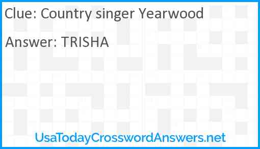 Country singer Yearwood Answer